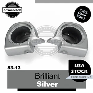 Pod de altavoz plateada brillante 6,5" F/ carenado inferior Harley FLHR FLHXS FLTRX 83-13 - Imagen 1 de 8