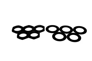 5x BLACK NUTS AND WASHERS FOR AMERICAN USA JACKS AND POTENTIOMETERS - Picture 1 of 1