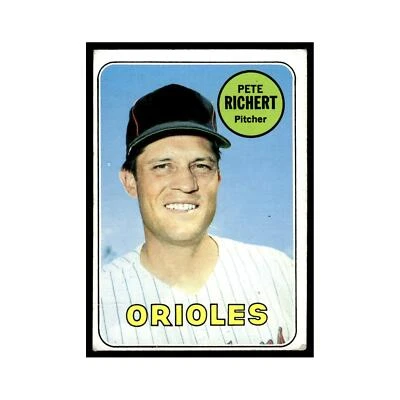 1969 Topps Baseball Card (Damaged) Pete Richert Orioles #86 - Image 1 of 3