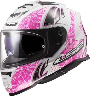 LS2 Assault Full Face Motorcycle Helmet Galaxy Gloss White/Pink 2XL CLOSEOUT - Image 1 of 2