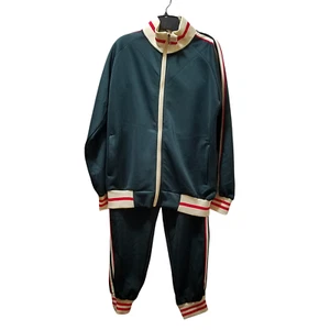 Dioxoib Track Suit Men’s Large Green Sweatsuit Stretch Jacket Jogger Pants Set - Picture 1 of 5