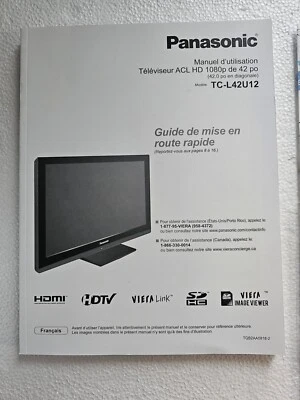Panasonic Viera TV Manual de usuario TC-L42U12 HD 1080p  Foto 1 de 3