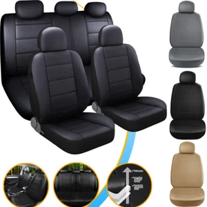 For Kia Car 5 Seat Covers Full Set Waterproof Leather Universal Sedan SUV Truck - Picture 1 of 23