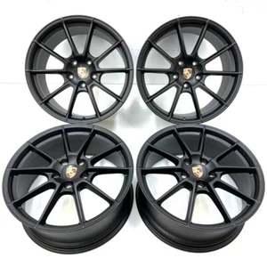 Porsche 981 Boxster Spyder & 718 982 Cayman GTS 20" Alloy Wheels - Satin Black - Picture 1 of 15
