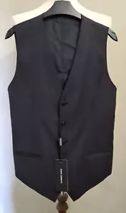 DOLCE & GABBANA Men's Black Pinstripe Waistcoat Size uk 34 - Picture 1 of 10