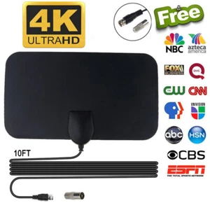 Indoor Digital TV Antenna, Amplified HDTV Signal Booster, 4K/HD/1080P - Picture 1 of 13