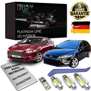 Ford Mondeo MK4 LED Innenraumbeleuchtung Premium Komplett 12 SMD Set Weiß Xenon - Picture 1 of 12