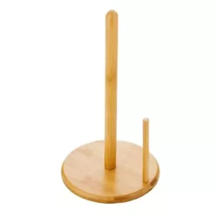 Wood Paper Towel Holder Wooden Paper Towel Holder Countertop With Wooden Base Ki - Picture 1 of 6