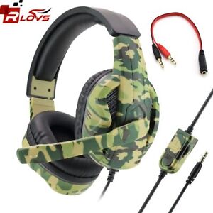 Wired Gaming Headphones With Microphone For Computer PS4 PS5 Xbox Bass Stereo PC
