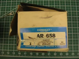 Crouse-Hinds New-Old Stock AR 658 Buchse mit Kappe 4 Draht 5 polig 60 A - Bild 1 von 6