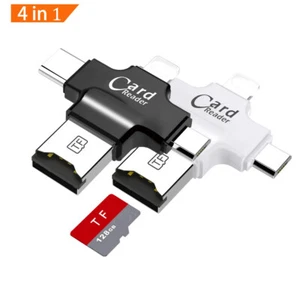 Czytnik kart OTG 4 w 1 Typ C Micro USB TF SD Adapter karty do iphone'a Samsung - Zdjęcie 1 z 8