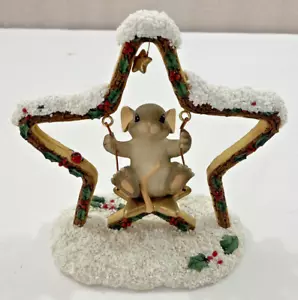 Charming Tails Swinging On A Star Christmas 5"H Mouse Figurine Fitz & Floyd - Picture 1 of 7