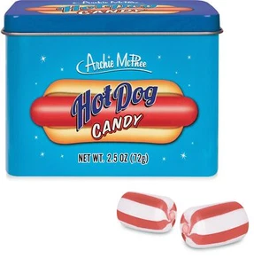 Hot Dog aromatisierte Süßigkeiten - coole Retro Dose Geschenkbox - Archie McPhee - Bild 1 von 2