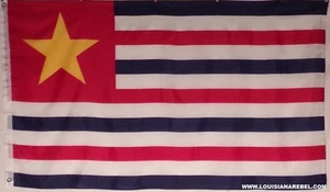 3' X 5' LOUISIANA REPUBLIC FLAG - CSA - CIVIL WAR - WHEAT'S TIGERS - DIXIE - Picture 1 of 4