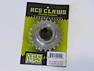 ACS Claws BMX 22 tooth English thread NOS Chromoly freewheel - vintage bmx fun - Image 1 of 4