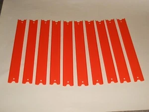 10 Peice Hot Wheels Track Builder Unlimited Straight ORANGE Track 12" Long - Picture 1 of 2