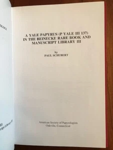 Yale Papyrus: Beinecke Rare Book & Manuscript Library III American Papyrology 41 - Bild 1 von 2