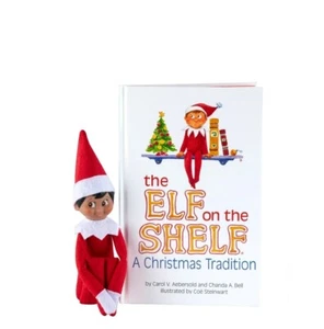 The Elf on the Shelf Boy with Brown Skin Tone and Eyes NEW - Picture 1 of 8
