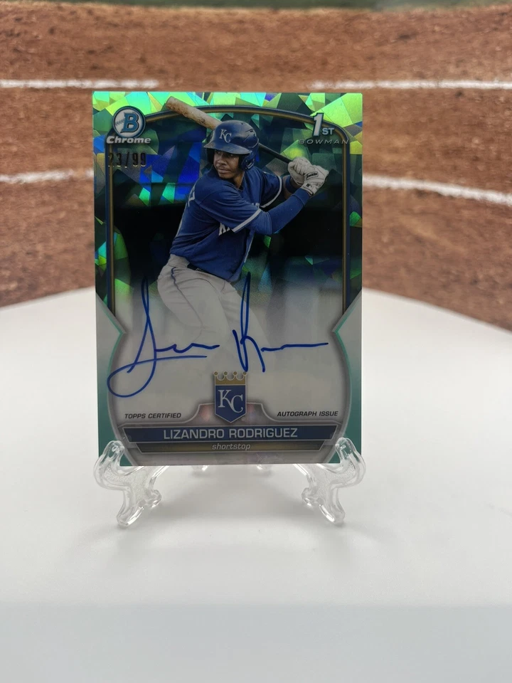 2023 Bowman S/E - Chrome Prospect Autographs Aqua Refractor #CPA-LRZ Lizandro - Image 1 of 2