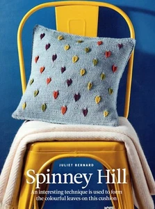 ~ Ausziehbares Strickmuster für Kissenbezug mit gestreiften Rückenblattmotiv ~ - Bild 1 von 3