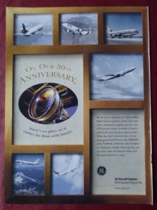 1/2002 PUB GENERAL ELECTRIC CF6-80E1 AIRCRAFT ENGINE AIRBUS BOEING ORIGINAL AD - Imagen 1 de 1