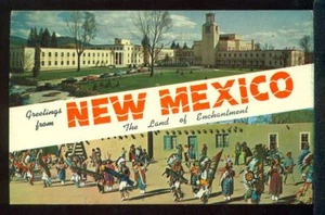 Large Letter GREETINGS FROM NEW MEXICO Vintage Postcard - Picture 1 of 1
