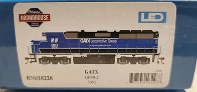 Athearn Roundhouse HO Scale GP40-2 Diesel Locomotive GATX #3051 DCC Ready  - Image 1 of 2