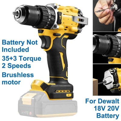 Taladro percutor de impacto inalámbrico sin escobillas eléctrico a batería para Dewalt XR DCB 18/20V