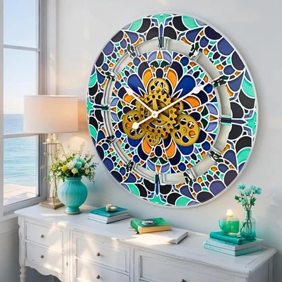 The Gears Clock ITALY LINE WALL CLOCK ROUND 36 INCH TRAMONTI - Image 1 of 4