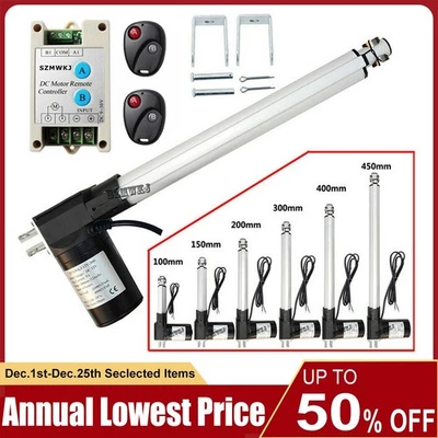 EE. UU. 12V Actuador Lineal Motor 6000N 1320lbs Resistente Auto Coche Ventana TV Elevador Foto 1 de 4