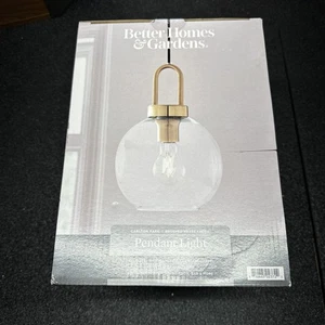 59” Golden Pendant Ceiling Light Metal Base Glass Shade, Adjustable & Dimmable - Picture 1 of 5