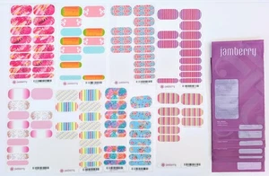 Jamberry Nail Wraps Multicolor Half & Partial Sheets INCOMPLETE - Picture 1 of 5