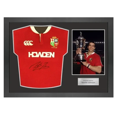 Camiseta de rugby clásica 2025 firmada por Martin Johnson British & Irish Lions. Icono Foto 1 de 4