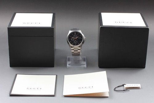 Leggi 【N MINT scatola】 Orologio Uomo Gucci G Timeless 126.2 Cronografo Qz dal GIAPPONE