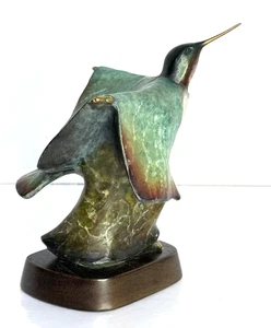 Surrealist Bronze Sculpture Sky Dancer Hummingbird Liz Wolf Limited Edition Art - Picture 1 of 10