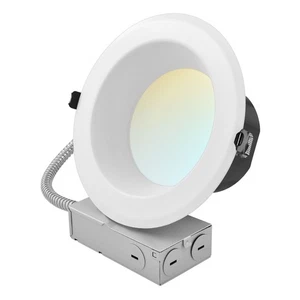 LUXRITE 6 Inch Commercial LED Recessed Light with J-Box, 5 Color Options... - Picture 1 of 7