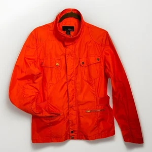 Lauren Ralph Lauren Polo Coat Jacket Womens Large RLX Orange Collar Nylon Golf - Picture 1 of 24