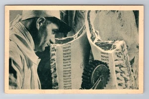 Swift's Beef Being Graded for Quality, Antique Vintage Souvenir Postcard - Picture 1 of 2