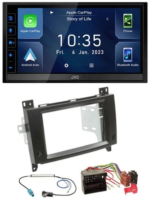 JVC DAB Bluetooth MP3 USB 2DIN Autoradio für Mercedes Viano Vito 06-14 schwarz - Bild 1 von 4
