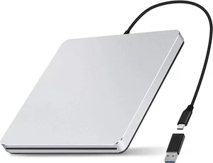 Lecteur DVD Externe pour Ordinateur Portable, Slot-in CD DVD Drive Externe pour Mac, USB - Photo 1/3