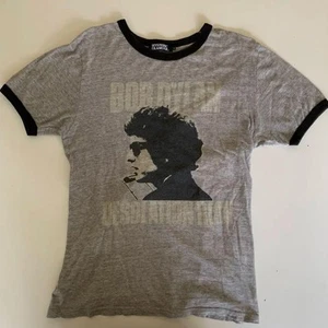 Hysteric Glamour Bob Dylan Ringer T-Shirt S Cotton Gray/Black Reversible - Picture 1 of 6