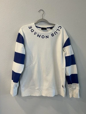 Sudadera Scotch & Soda Club Nomade Azul Crema Cuello Redondo Hombre’s L Foto 1 de 4