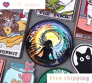 Meditation Embroidered Iron Sew On Patch T Shirt Bag Badge - Picture 1 of 4