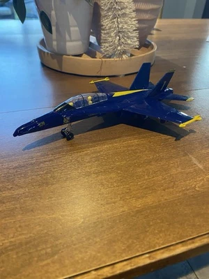 Diecast Metal Blue Angels F/A-18 Super Hornet Fighter Jet 9.5” - Image 1 of 4