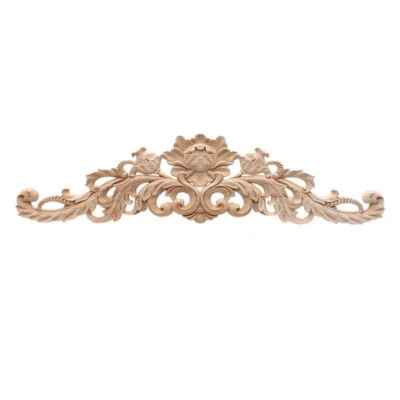 Marco Puerta Armario Estatuillas Decorativas Apliques Madera Muebles Decoración Sin Pintar Foto 1 de 4