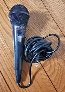 Philips PH62080 Dynamic Uni-Directional Cable Microphone Wired Karaoke Black - Picture 1 of 4