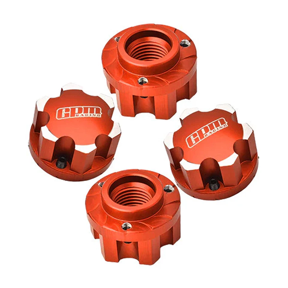 GPM Aluminum 7075 Alloy Wheel Adapters Orange Pro-Line Tire for 1:5 X-Maxx / XRT - Image 1 of 3