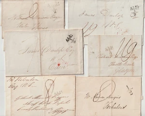 1822/39 9 x SCOTTISH PRE-STAMP WRAPPERS ALL WITH ADDL½d MAIL TAX POSTMARKS - Picture 1 of 2