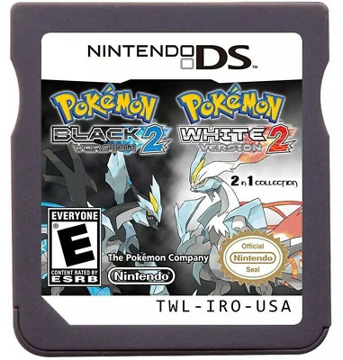 Black 2 + White 2 Video Games Cartridge For Pokemon DS 2DS 3DS NDSL Lite Gift • 16.99£