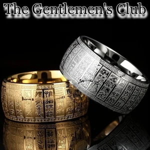 3,6K+ verkauft THE GENTLEMEN'S CLUB, 8 MM EDELSTAHL SIEGEL SCHRIFT RING GRÖSSE 9-12 - Bild 1 von 15